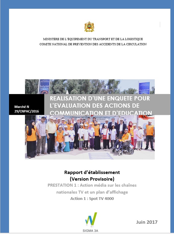 Réalisation d’une enquête pour l’évaluation des actions de communication et d’éducation routière